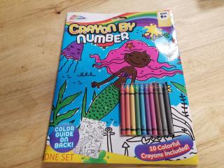 New Mermaid Crayon by Number Set