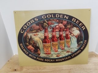 Metal Coors Beer Sign, 12 in