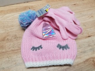 New Unicorn Beanie and Gloves Set