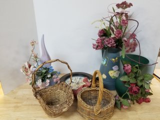 Assorted Decorative Baskets and Vases