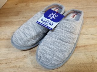 New Gray Memory Foam Slippers, 9-10