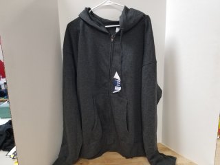 New mens Gray Zip-Up Hoodie, 2xl