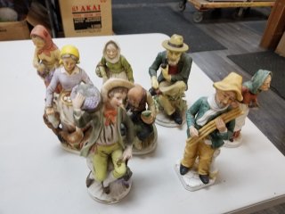 Vintage Villager Figurines Set