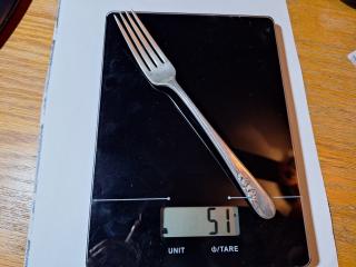 International Blossom Time Stamped Sterling Silver fork, stamped Sterling, 