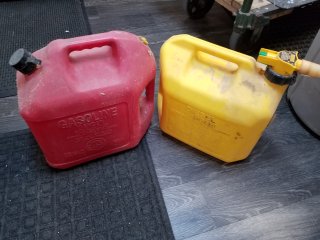 Pair of Plastic Gas Cans