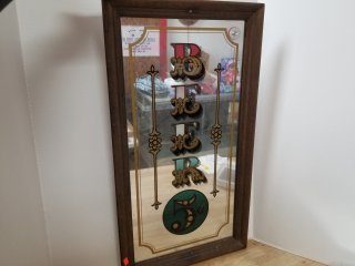 Beer 5� Mirror Sign, 20x12 in