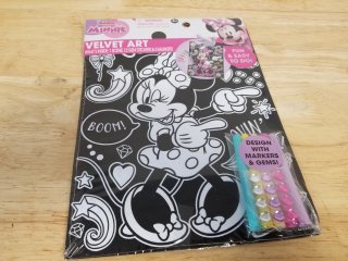 New Minnie Mouse Velvet Art Set