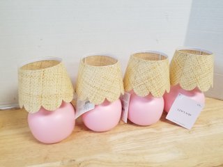 New Set of 4 Pink LED Lamps