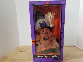 Fiber Optic Witch Decoration, 12 in