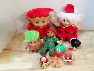 Assorted Christmas Troll Dolls