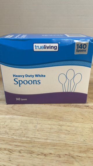 New Heavy Duty White Spoons 140ct