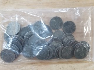 50 1943 P, D, S steel pennies