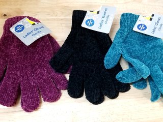 New Ladies Chenille Gloves Set