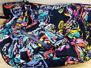 Vera Bradley Colorful Butterfly Quilted Handbag