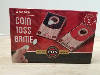 New Wooden Coin Toss Game Set