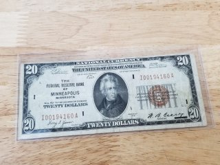 Vintage 1929 $20 Bill