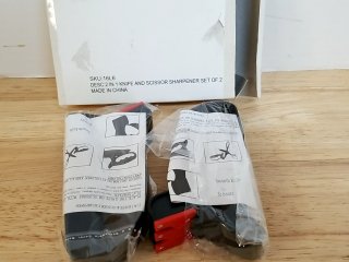 New 2-in-1 Knife & Scissor Sharpener Set