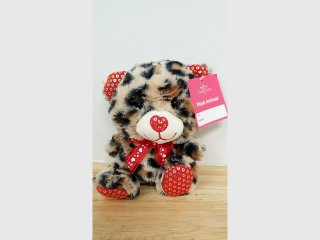 New Leopard Print Plush Bear 7 inch tall 