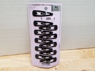 New Scunci Black Snap Clips
