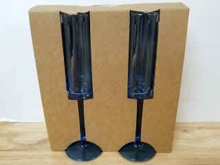 New Blue Champagne Flutes