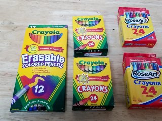 New Assorted Crayons & Pencils