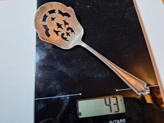 Marked Sterling Serving Spoon, 6.5 inch, 43 grams