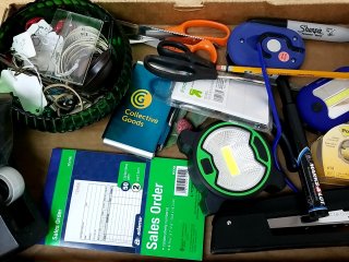 Box of Misc Office Supplies