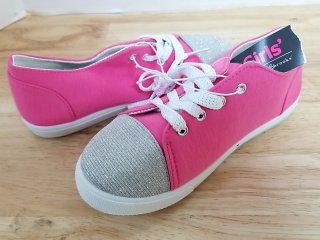 New Girls' Pink Glitter Sneakers size 1