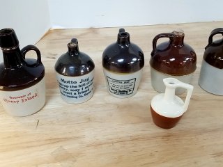 Vintage Souvenir Jugs, 5 in, exc cond 