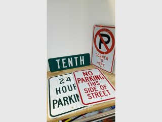 Vintage Parking Signs Lot