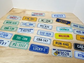 Assorted Vanity License Plates, 6 in ea.