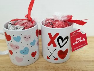New Valentine Mugs with Candy
