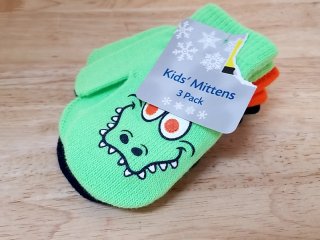 New Kids\' Mittens 3 Pack