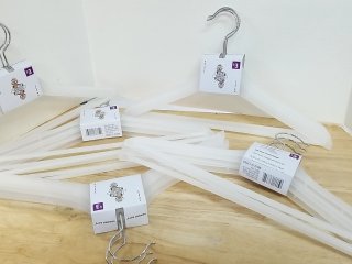 New White Plastic Hangers