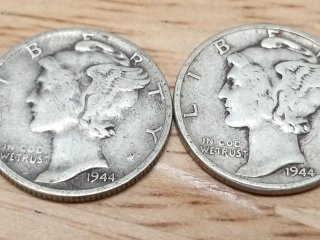 Pair of 1944 Mercury Dimes