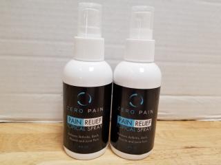 New Zero Pain Topical spray, 4 oz ea