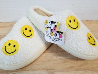 New Smiley Face Plush Slippers