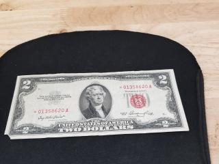 1953 $2 red seal star note