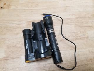 Kobalt rechargeable flashlight,  2500 kumens,  complete 