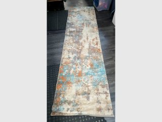 New Abstract Runner Rug, 113x30 in