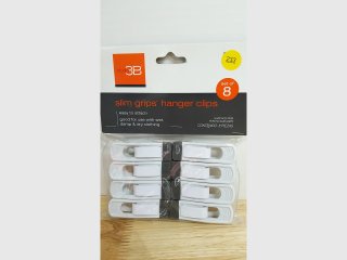 New Slim Grips Hanger Clips Set of 8