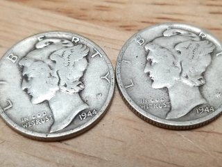 Pair of 1944 Mercury Dimes