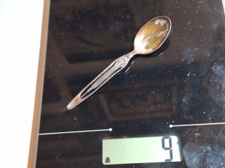 Marked Sterling Th. Marthinsen Norway collector spoon, 8 grams, 4 inch 