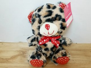 New Leopard Print Teddy Bear, 9 in