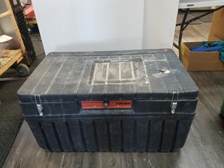 Locking toolbox with keys approx 36 by 22 by 20 inch