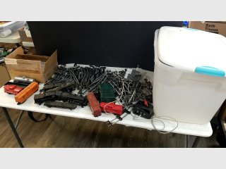Assorted Model Train Pieces, cars each approx 8-10 inch