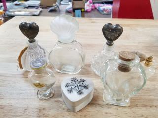 Vintage perfume bottles,  exc cond, misc
