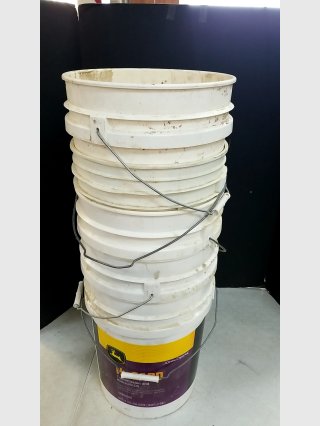 Stack of Plastic Buckets