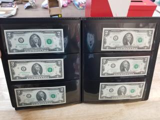 50 Consecutive Serial Numbers $2 Bills - RARE, UNC