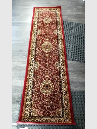 New Red Oriental Runner Rug, 2 ft x 7.7 ft